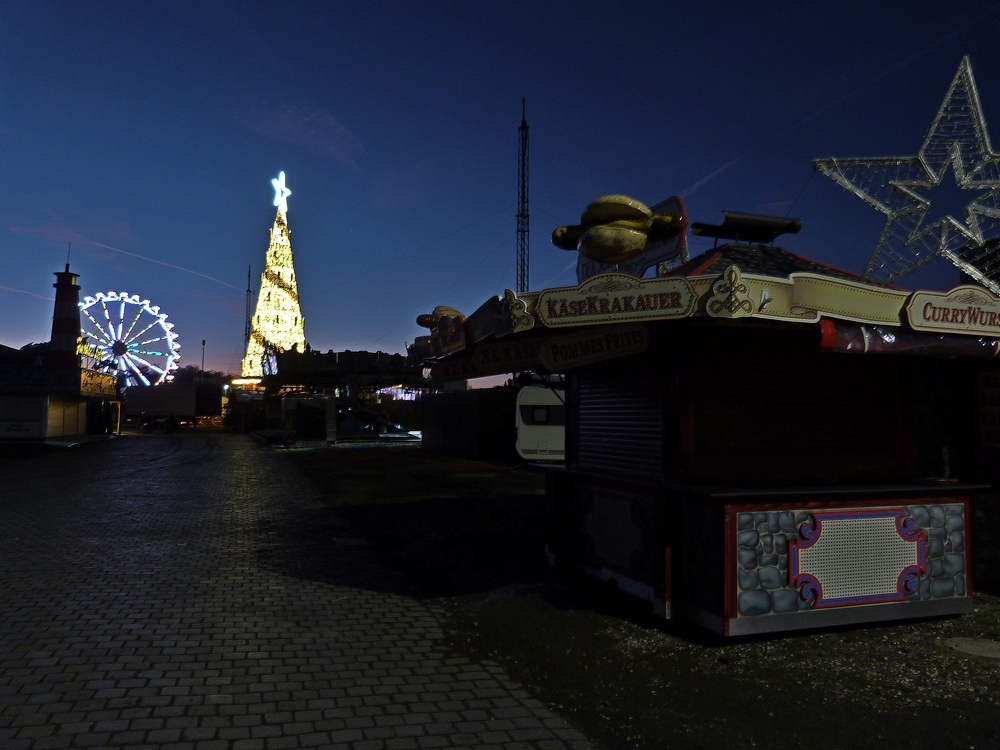 Aufbau Cranger Weihnachtszauber 2021