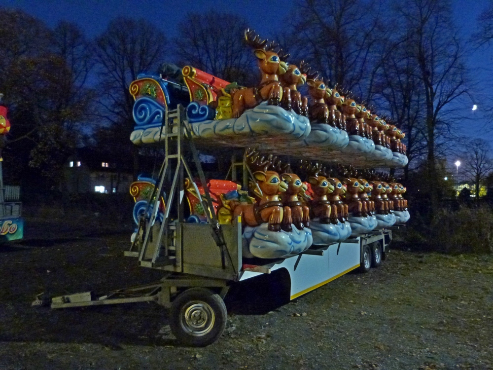 Aufbau Cranger Weihnachtszauber 2021