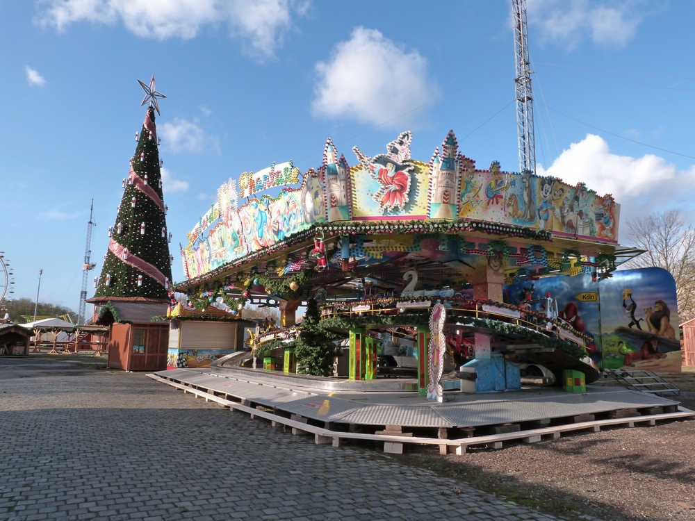 Aufbau Cranger Weihnachtszauber 2021