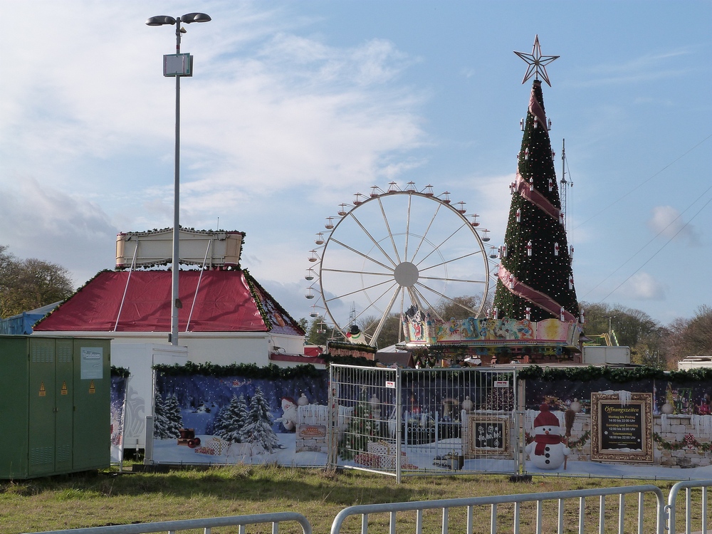 Aufbau Cranger Weihnachtszauber 2021