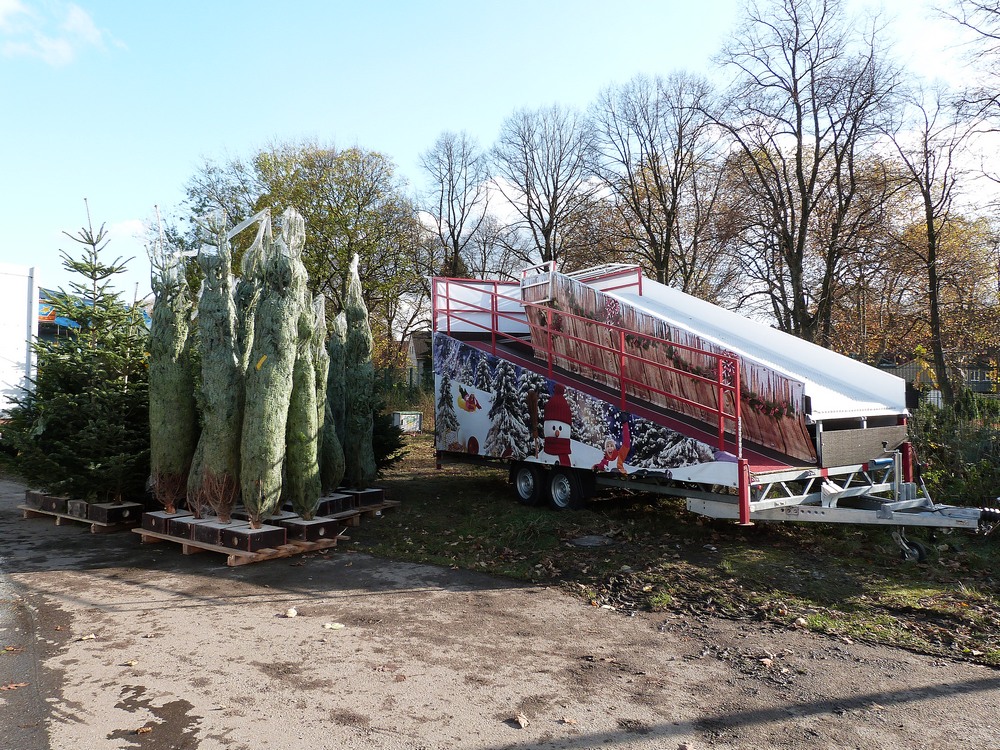 Aufbau Cranger Weihnachtszauber 2021